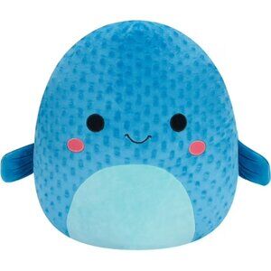 Squishmallow 16'' Refalo Blue Puffer Fish Plush NEW With Tags